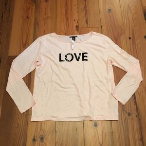 Victoria’s Secret Long Sleeve Pajama TShirt Top L